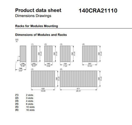 Interface TSX de baisse de PLC 140CRA21110 DIO de SCHNEIDER TSX Modicon Quantum