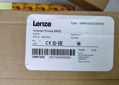 Inverseur 50hz de fréquence de moteur d'E84AVSCE1534VB0 LENZE à C.A. 400V 500V de 60hz 15kw 3/PE