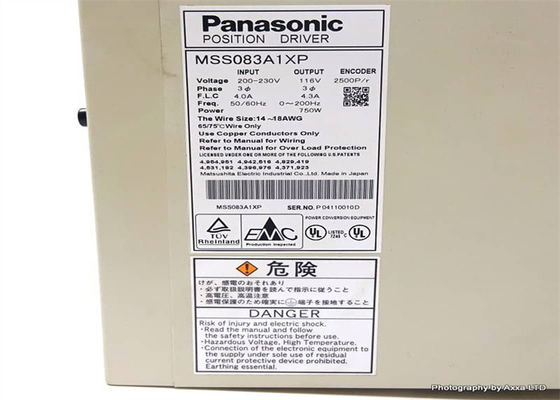 MSS083A1XP 750 Watt Panasonic AC Servo entraîneur de position terminal de vis