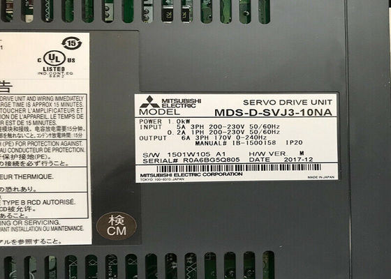 Commande industrielle servo à C.A. de 3 phases du conducteur MDS-D-SVJ3-10NA de moteur de Mitsubishi MELDAS 1.0KW