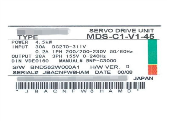 Le lecteur servo MDS-C1-V1-45 à C.A. Mitsubishi de MELSERVO remplacent le NOUVEL état MDS-B-V1-45