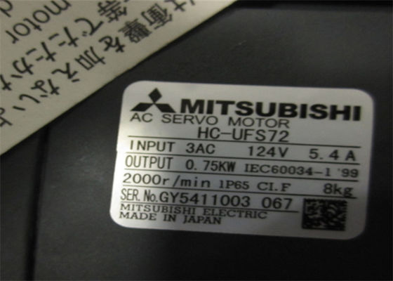 Moteur servo industriel 750W 2000PRM à C.A. de HC-UFS72 Mitsubishi