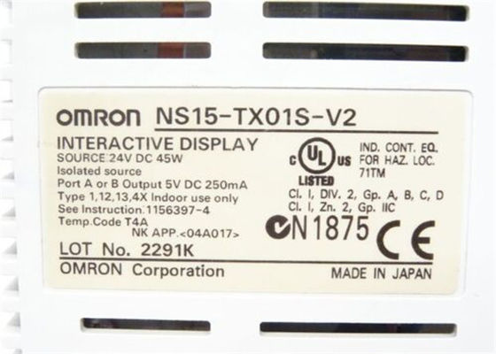 ARGENT de l'INTERFACE d'OPÉRATEUR d'Omron NS15-TX01S-V2 15 TCHS ETN+SERIAL+USB