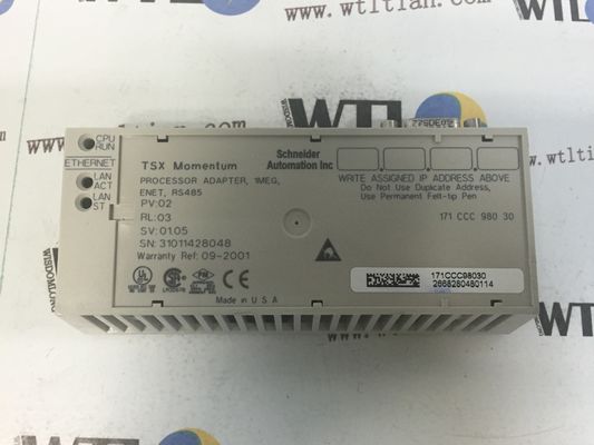 L'adaptateur de processeur de 171CCC98030 Modicon M1/M1E - 1 Ethernet, 1 Modbus - 50 mégahertz de transparent préparent