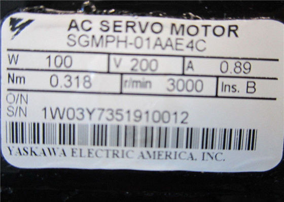 Moteur servo industriel C à C.A. de Yaskawa 100W 200V 0.89A de moteur servo de SGMPH-01AAE4C