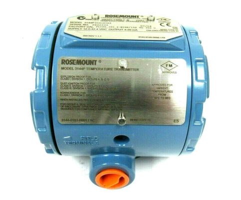 L'isolement d'entrée-sortie de Rosemount 3144P a spécifié à 500 volts continu 50/60 hertz 0-99 pour cent d'hygrométrie