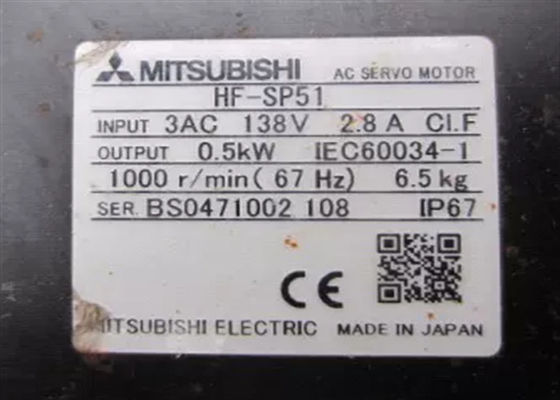 Série industrielle 5kW 1000RPM d'à haute fréquence de Mitsubishi de moteur servo à C.A. HF-SP51