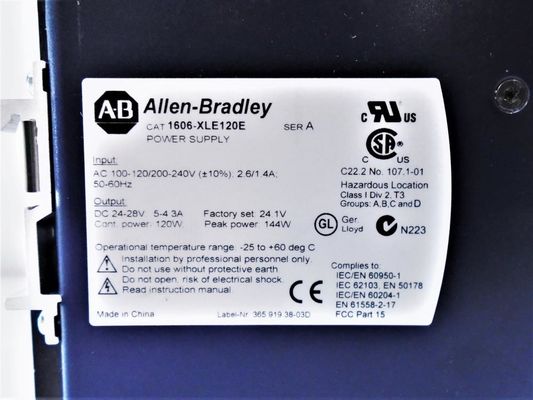 Courant élevé de surcharge d'entrée d'éventail de la phase jusqu'à 144 W3 de poussée de puissance d'ab 1606-XL120E-3