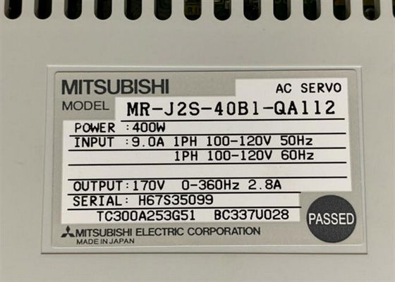 Le servo industriel d'amplificateur servo à C.A. de MR-J2S-40B1-QA112 Mitsubishi conduit 400w