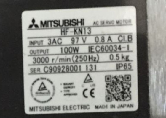 Moteur servo industriel HF-KN13 100W 3AV 0.8A de Mitsubishi Electric aucun frein électromagnétique
