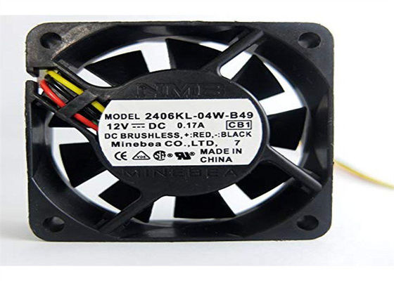 TACHYMÈTRE AXIAL de NERVURE de la FAN 60X15MM 12VDC 15.9CFM de C.C de MINEBEA NMB 2406KL-04W-B49 à 3 fils