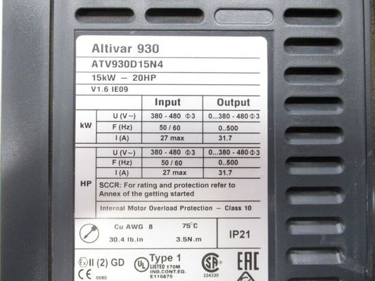 Entraînement à vitesse variable d'ATV930D15N4 Schneider Schneider Electric, processus ATV900 d'Altivar, À