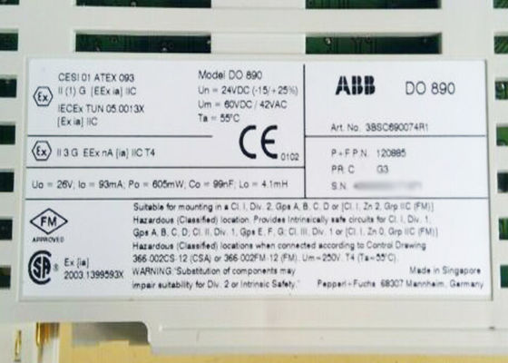 La sortie numérique de 3BSC690074R1 DO890 EST module d'entrée-sortie de 4CH ABB 800xA