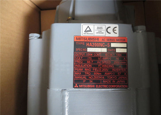 Vitesse originale servo industrielle 2000r/min de Mitsubishi HA200NC-S du moteur 3.5KW NOUVELLE