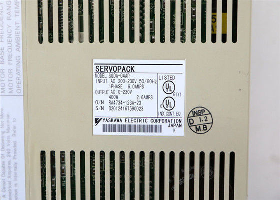 Le moteur servo à C.A. de SGDA-04AS Yasakawa conduisent 0,53 ALIMENTATIONS d'ÉNERGIE de HP 200 V