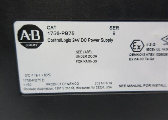 1756-PB75 AB 95 W a entré 24 volts de DCControlLogix d'alimentation d'énergie Digital je module d'O