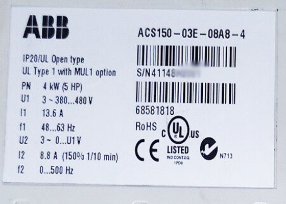 Le micro ACS150-03E-08A8-4 conduit le convertisseur de fréquence 68581818 ACS150 R1