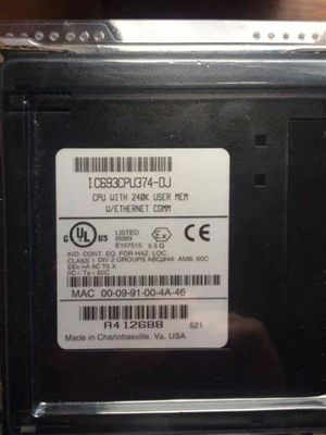 Module CPU GE IC693CPU374 avec une vitesse de processeur de 133 MH 240 Ko 7,4 watts à partir d'une tension CC de 5 V