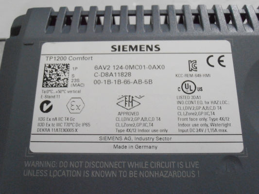 SIEMENS 6AV2124-0QC02-0AX0 24 MB de mémoire de configuration fonctionnement tactile 15 &quot;affichage TFT grand écran