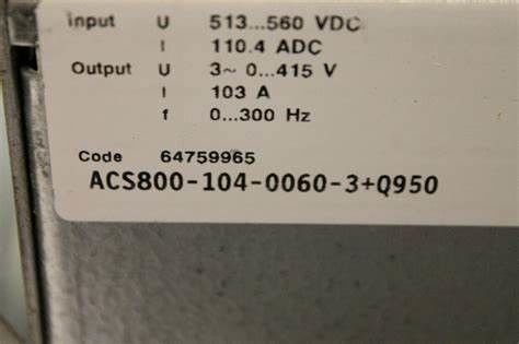 ACS800-104-0125-3+Q950 Abb Convertisseur de fréquence 400V 25 kVA / + AGPS-01 34 kg