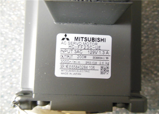 Mitsubishi 200W AC SERVO MOTOR HA-FF23C-UE 3AC 129V 1.3A 3000 tours par minute en stock