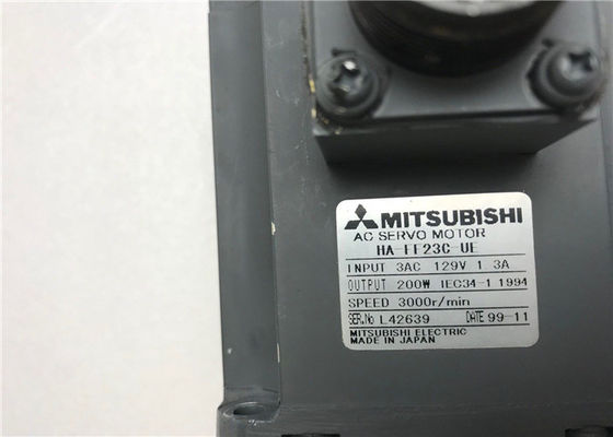 Mitsubishi 200W AC SERVO MOTOR HA-FF23C-UE 3AC 129V 1.3A 3000 tours par minute en stock