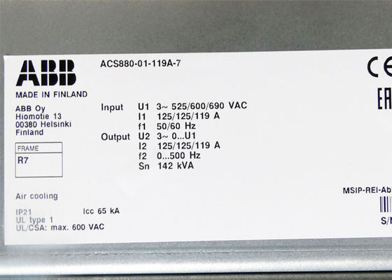 ACS880-01-119A-7 Lecteur industriel 3AUA0000115107 110kW 119A Nouveau