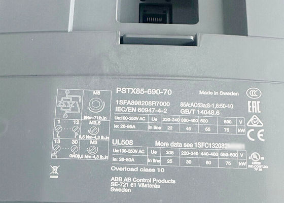 PSTX85-690-70 1SFA898208R7000 PSTX Softstarter 85A 208 ~ 690VAC Nouveau