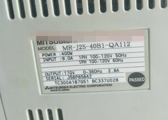 Mitsubishi 400W AMPLIFIER MR-J2S-40B1-QA112 régulation de la vitesse par servo industriel