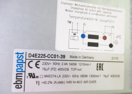 D4E225-CC01-39+WIRE 64114336 FAN KIT 230V 50/60HZ Nouvelle garantie