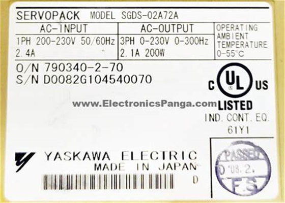 Yaskawa SGDS-02A72A 200-230V Servo-entraînement de tension Nouveau dans l'original