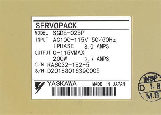 Yaskawa SGDE-02BP AC Servo Amplificateur tout neuf dans la boîte originale