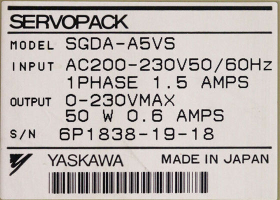 SGDA-A5VS Marque Yaskawa Nouveaux servomoteurs industriels en original