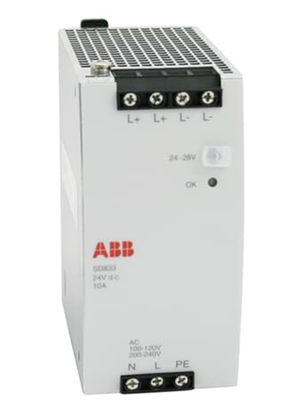 ABB SD833 3BSC610066R1 Entrée d'alimentation AC100-120/200-240 V Entrée sélection automatique Sortie DC 24 V 10A