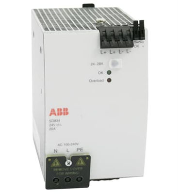 ABB 3BSC610067R1 SD834 Appareil électrique 20A Entrée ac 100-240 V ou courant continu 110-150 V Sortie courant continu 24 V 20A