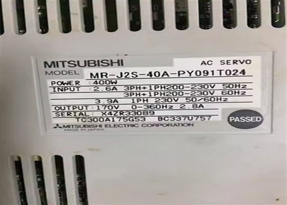 Servo moteur à courant continu à couple élevé japonais MR-J2S-40A-PY091 pour machines industrielles