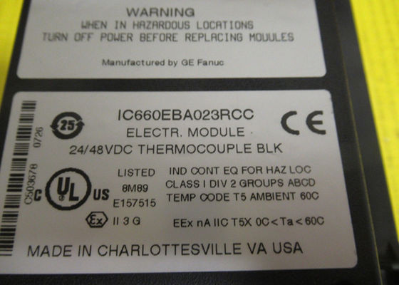 GE Fanuc IC660BBA023 6 circuits d'entrée, 24 à 48 volts de courant continu de puissance de bloc, -25 mV à 150 mV de mesures de tension