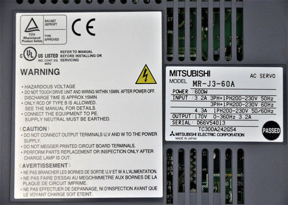 600W Mitsubishi AC Servo Amplificateur MR-J3-60A-ED Lecteur industriel MR-J3-60A-EB 170V 3.2A