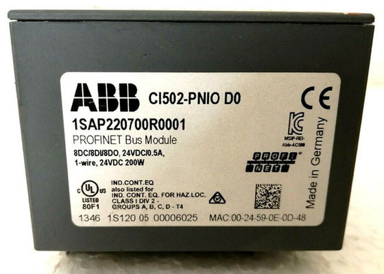 Le module d'interface ABB CI502-PNIO 1SAP220700R0001 est équipé d'un dispositif RT PROFINET IO.
