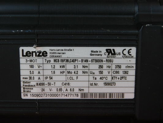 LENZE MCS 09F38LC40P1-B14N-ST5S00N-R0SU Voltage d'alimentation 399