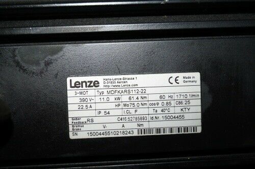 LENZE MDFKARS112-22 Servo moteur pour les applications lourdes