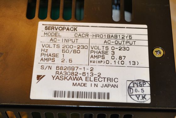 Yaskawa CACR-HR01BAB12Y5 Servo Drive Autonomie dynamique 35 DB
