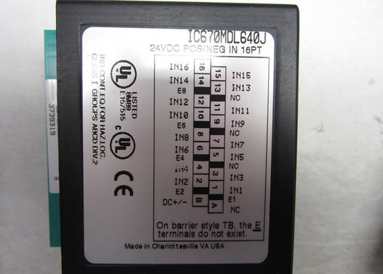 L'IC670MDL640 est un module d'entrée discrète à 16 points de la série de contrôle de champ de GE Fanuc