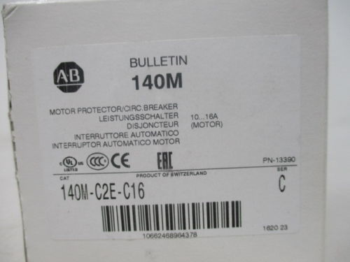 Disjoncteur compact et durable AB 140M-C2E-C16 avec certification CE