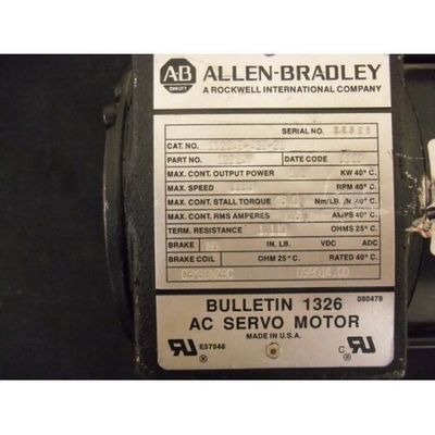 Précision AB 1326AB-A3E-21 Servomotors à courant alternatif pour un positionnement précis