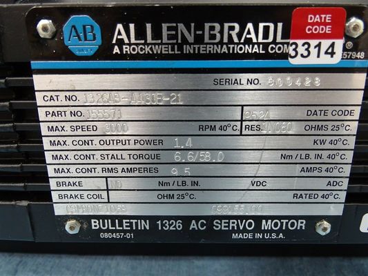 1326AB-A430E-21 Servomotors à courant alternatif pour machines industrielles lourdes