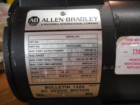 Servomotors de la série AB 1326AB-B2C-21 Torque Plus pour le servo-entraînement CA 1391-DES