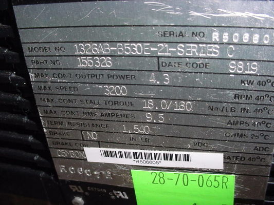 1326AB-B5330E-21-SERIES Servomotors à couple plus conçus pour le servo-entraînement à courant alternatif 1391-DES