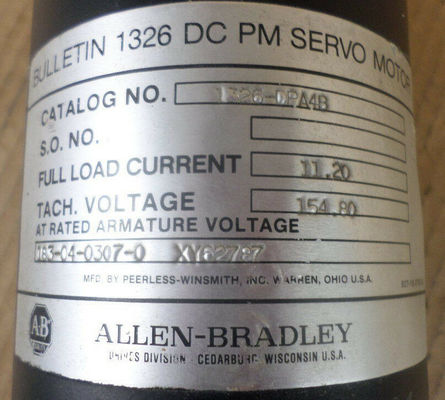 Servo-moteur à courant continu polyvalent AB 1326-DPA4B Allen Bradley pour divers besoins de machines