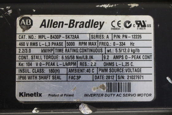 Le moteur de servo rotatif de la série MPL 480V AC